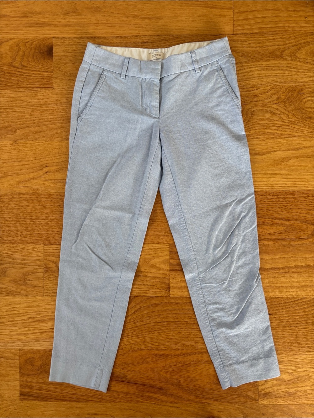 J.CREW Cropped Dress Pants Chambray Linen